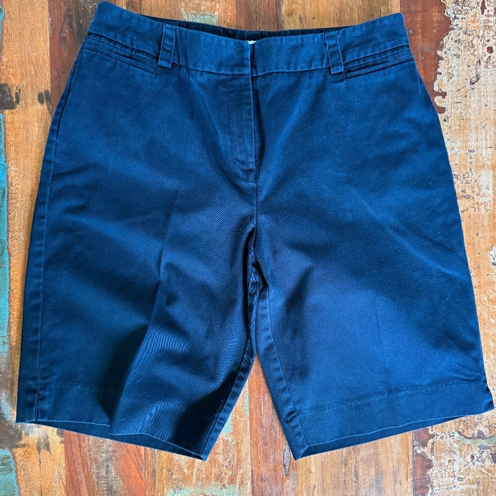 Charter Club‎ Katherine Fit  Navy Blue Chino Shorts Size 14